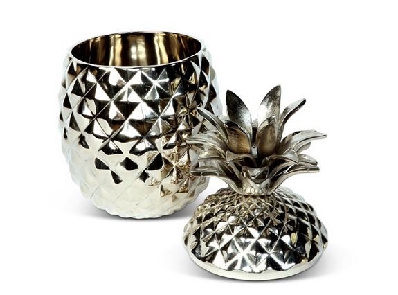 Pineapple Icebucket with lid - silver