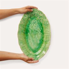 Small oval serving dish, seaweed