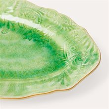 Small oval serving dish, seaweed