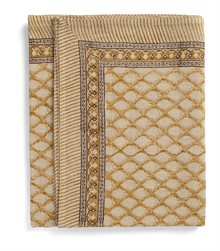  Linen Tablecloth - Cypress-Ochre