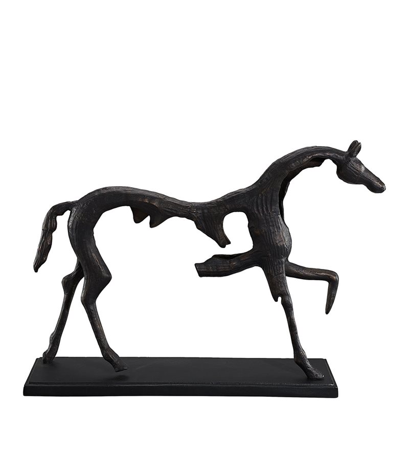 Cavallo decor antique black bronze