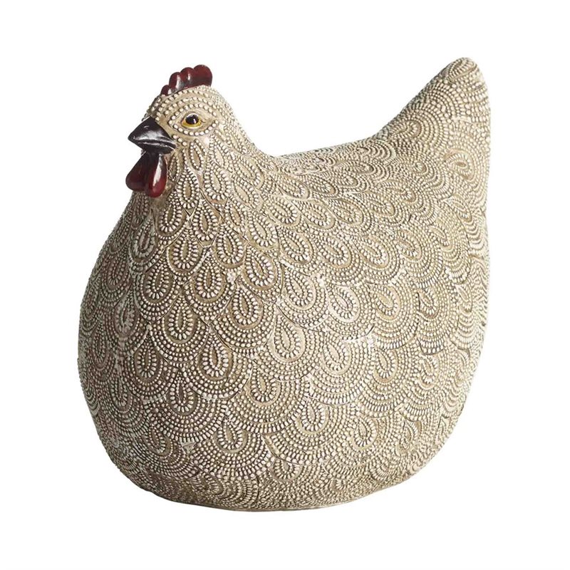 Liggande höna beige