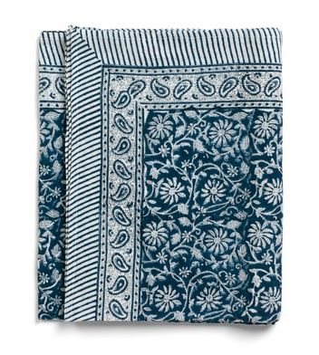  Linen Tablecloth - Margerita - Navy Blue