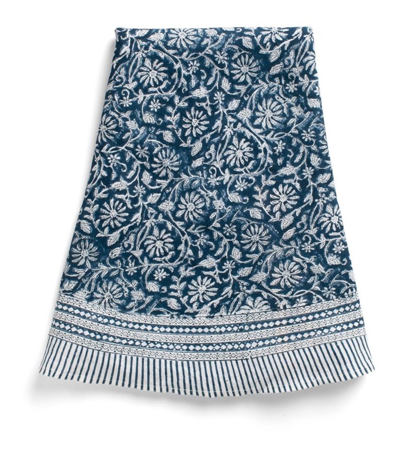  Linen Tablecloth - Margerita - Navy Blue - round 180cm