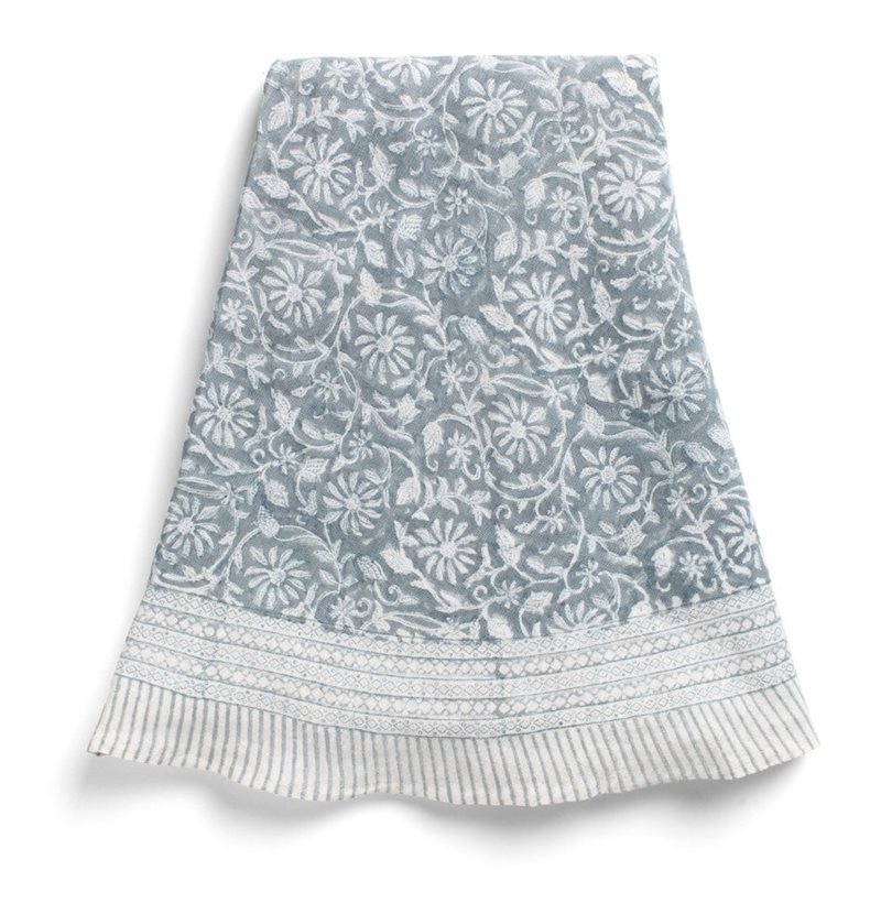 Linen Tablecloth - Margerita - Cashmere Blue - round