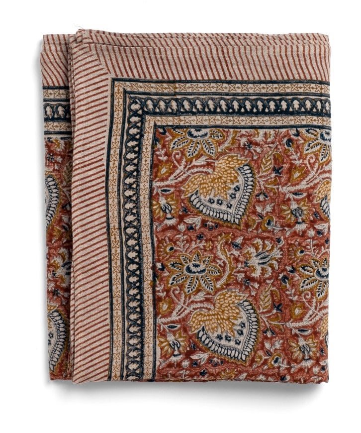  Linen Tablecloth - Oriental - Mustard