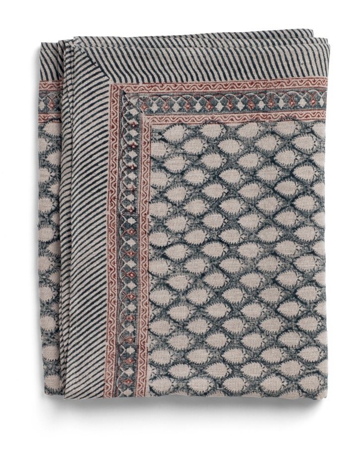 Linen Tablecloth - Cypress - Navy Blue 
