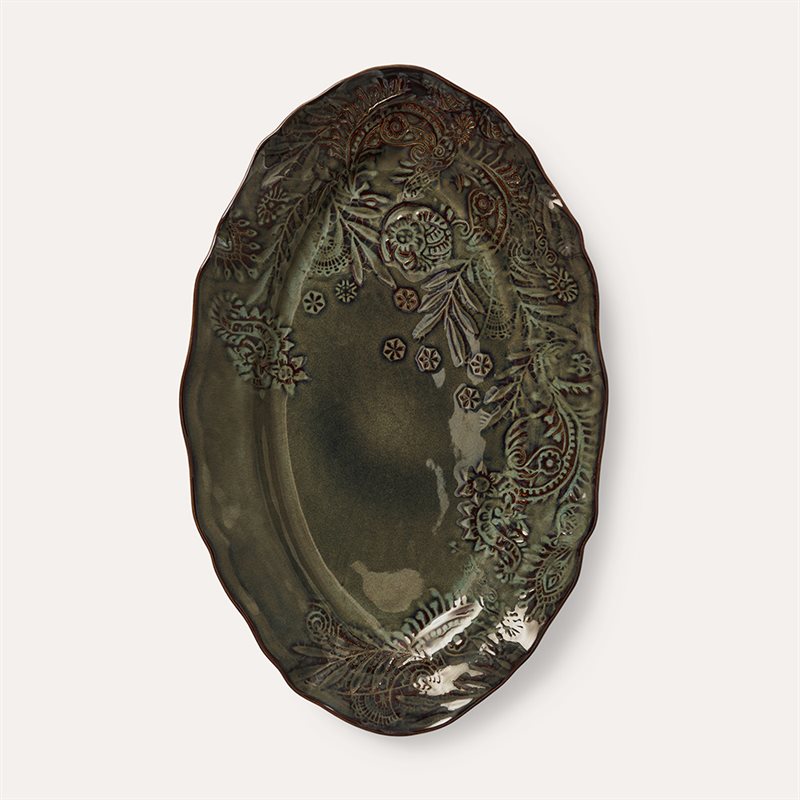 Small oval serving dish, fig