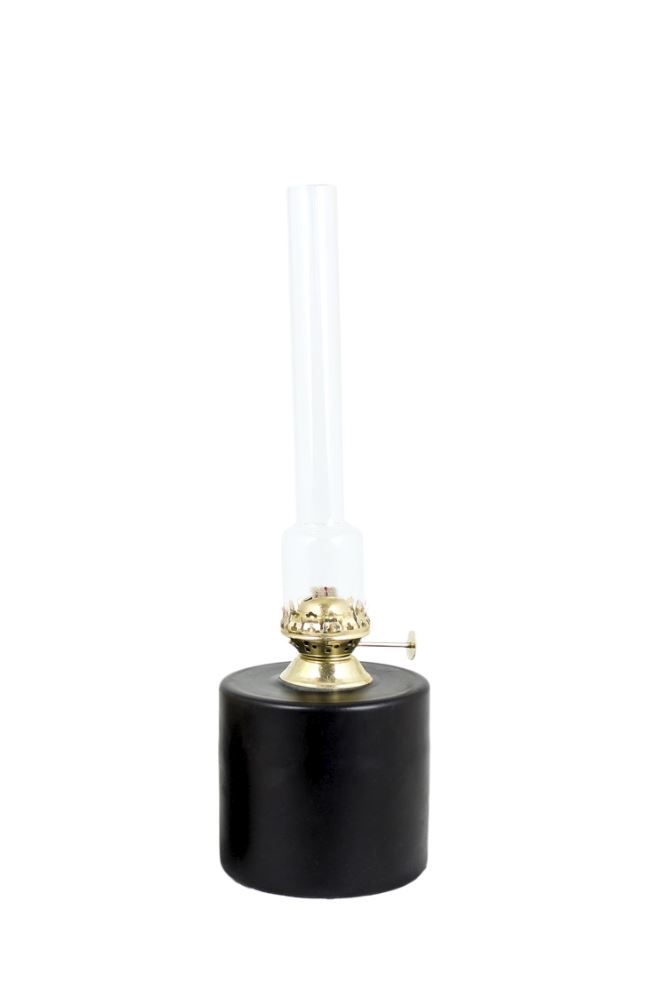 Fotogenlampa rak svart stor