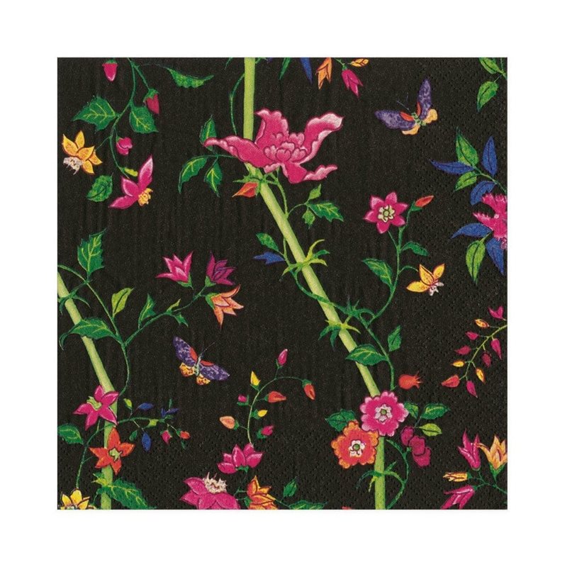 Sprigged Silk Black