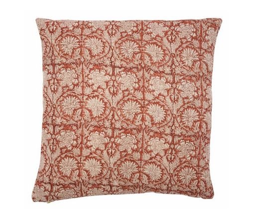 Linen Cushion - Paradise - Spicy Red