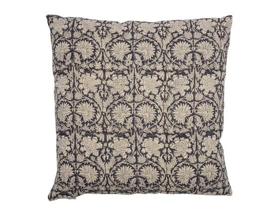 Linen Cushion - Paradise - Dark Blue 