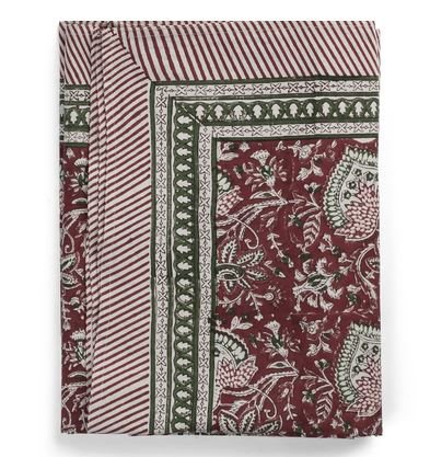 Tablecloth - Oriental - Red - Cotton 