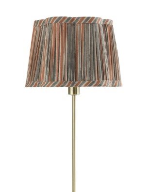 Lampshade Scallop - Jaipur Stripe - Rusty Red/Grey - 25 cm