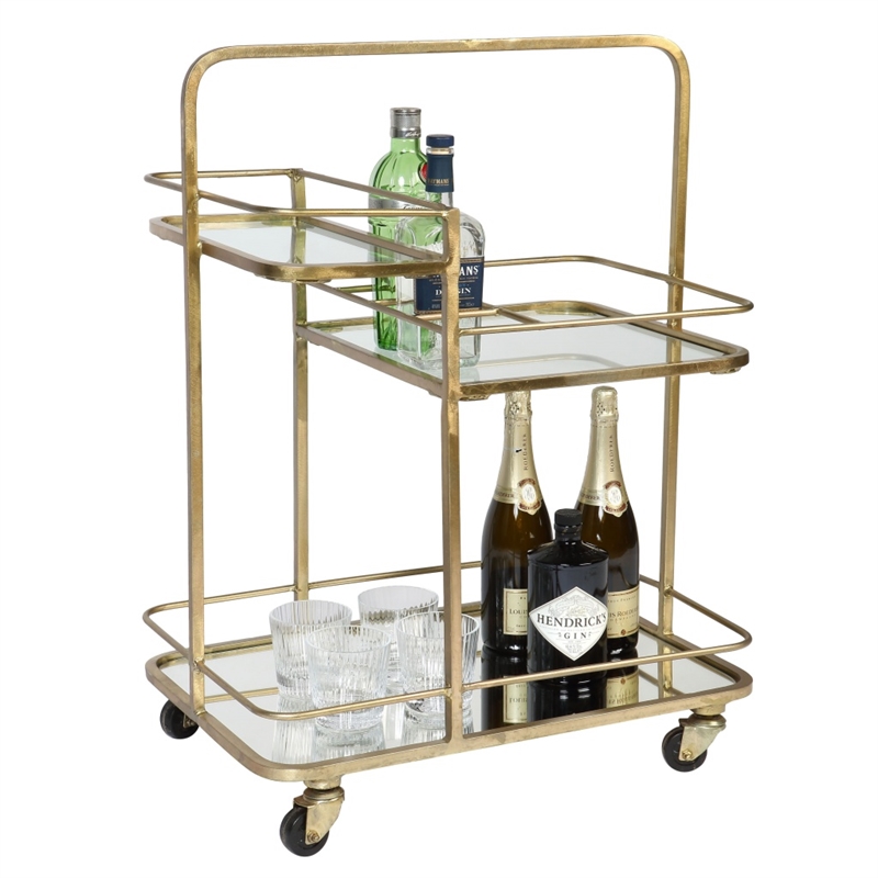 DRINKS TROLLEY - GOLD