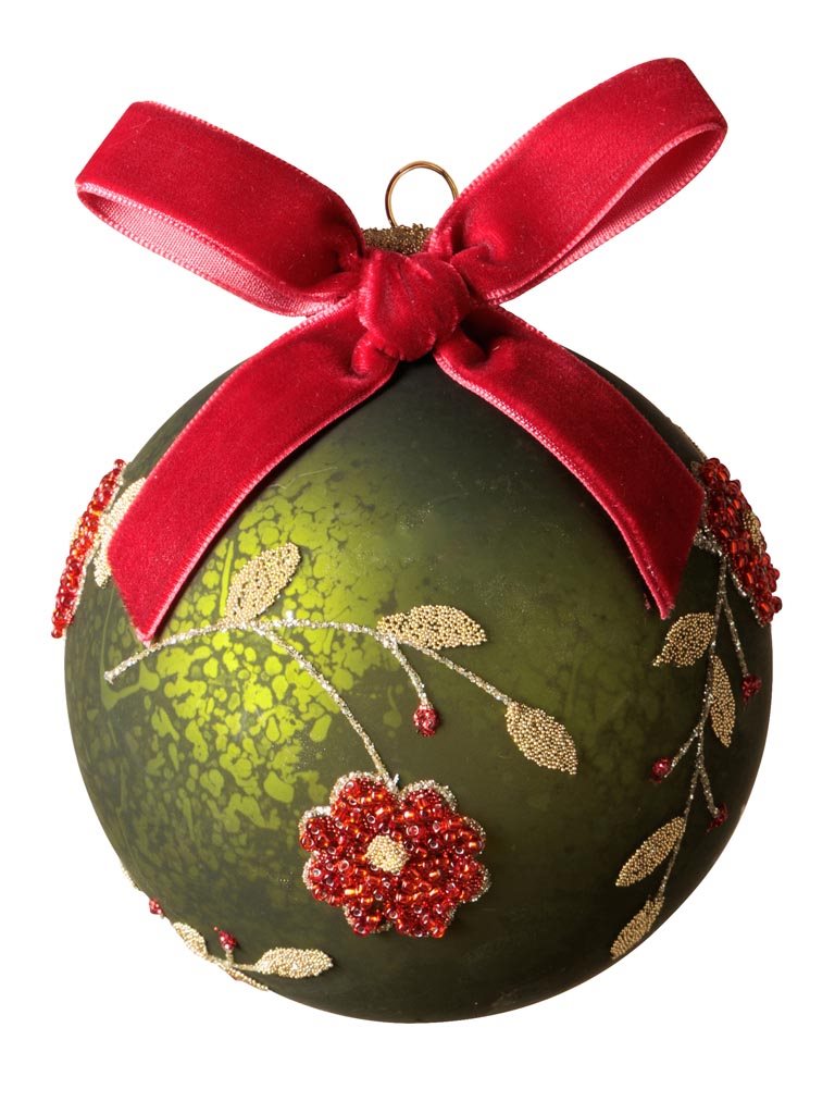 Julkula grön med dekor