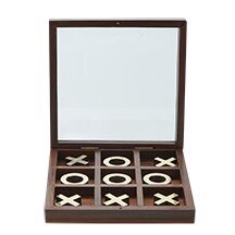 MB Wood brass Tic Tac Toe with