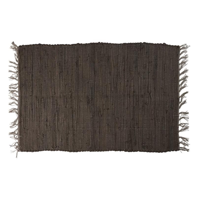 Cotton rug with fringes
