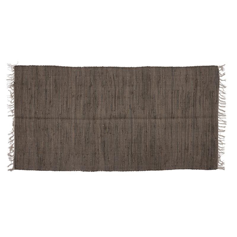 Cotton rug with fringes