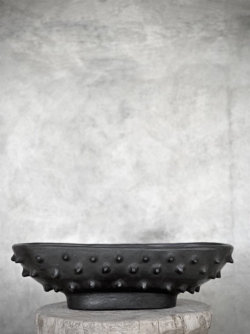 NAHA oval bowl, black antique