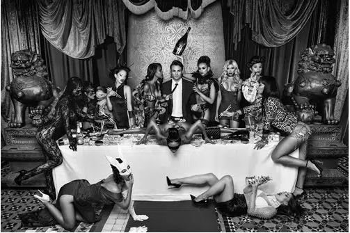 Sushi party Black and White