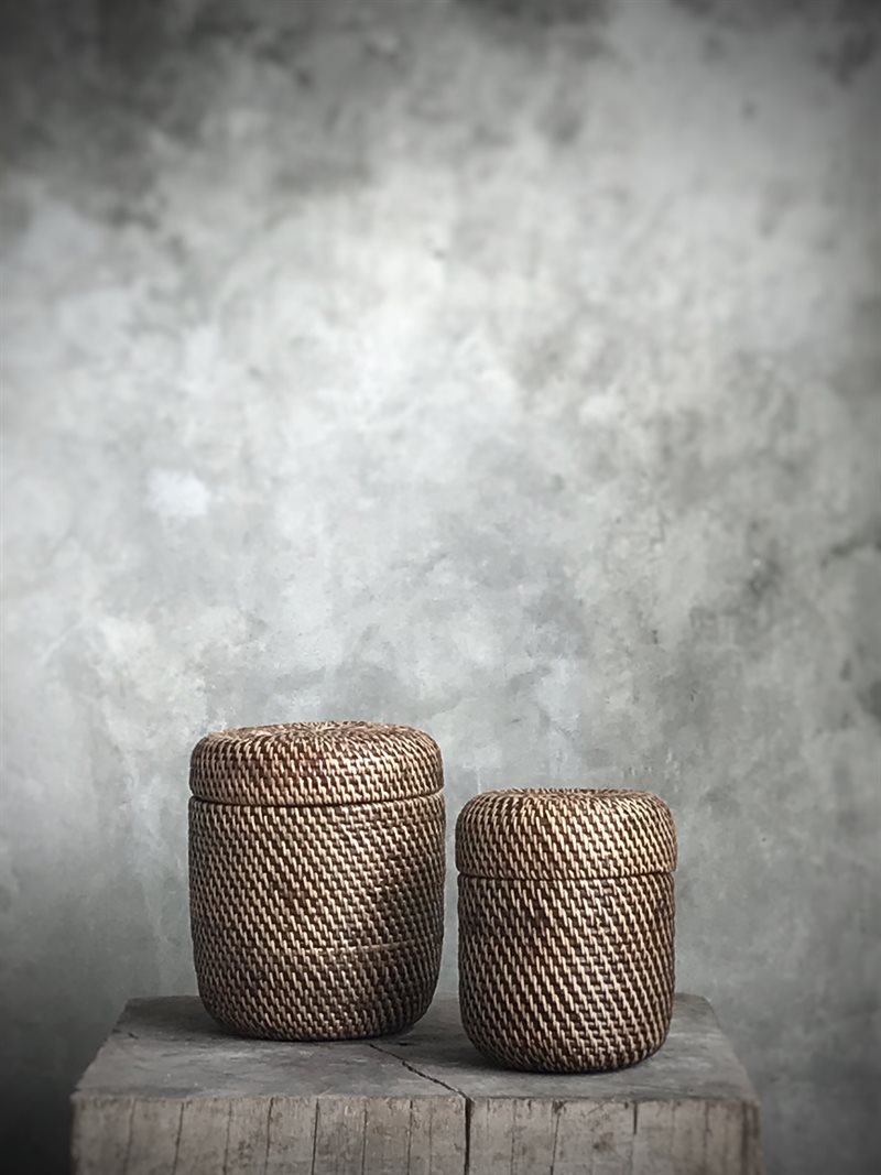 BULU, cylinder rattan box set 2