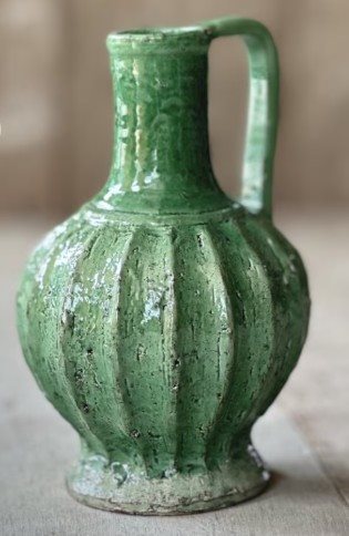 LUZ small vase with handle, light green
