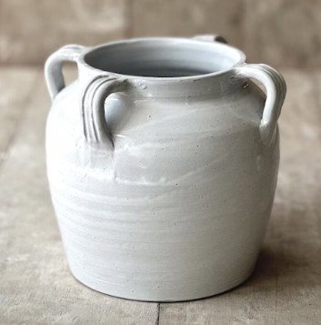 CERE round jar antique white