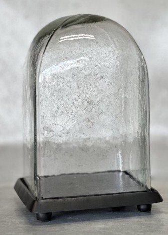 ZAC square glass dome with black base