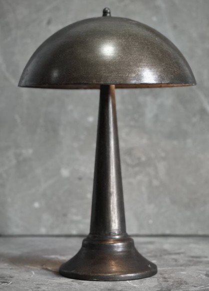 MOGU metal lamp with metal shade, antique brown