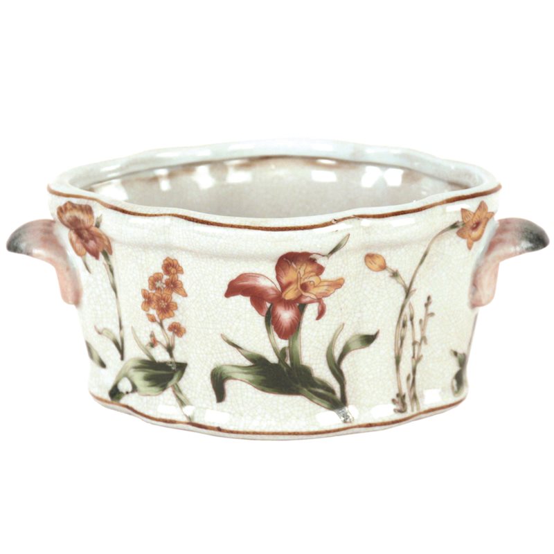 PLANTER, OVAL W/HDLS, ORCHID