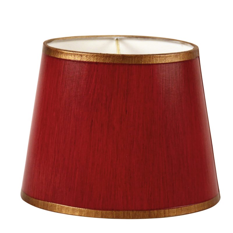 SHADE, OVAL, RED WITH/GOLD,