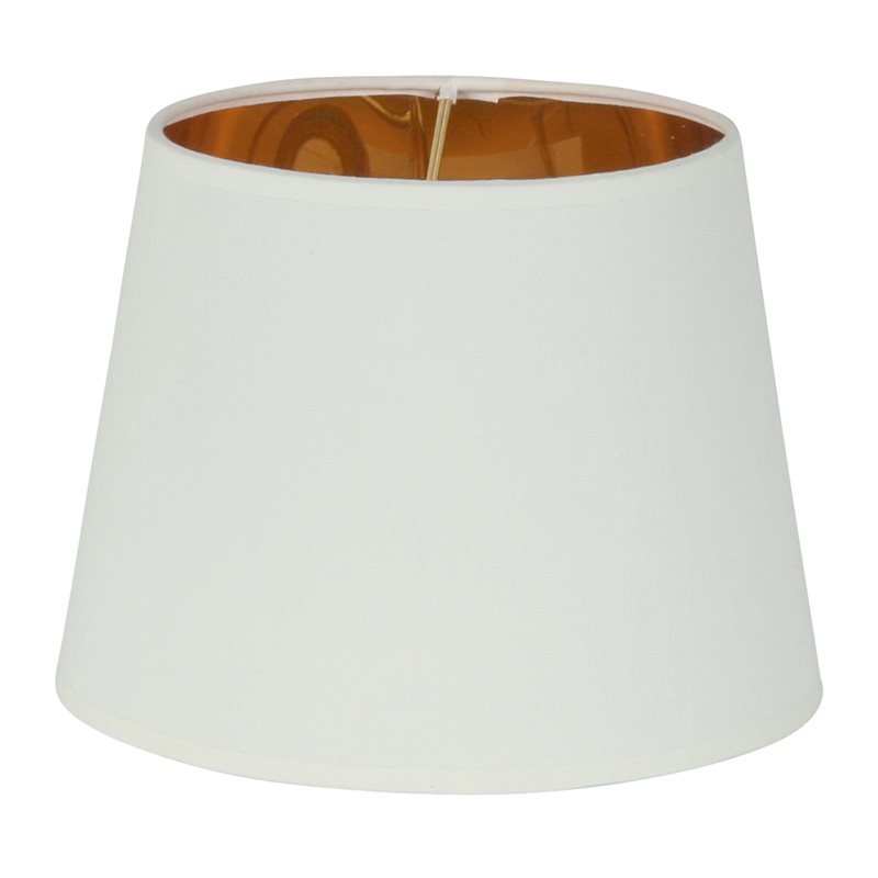 SHADE, OVAL, WHITE TEXTILE,