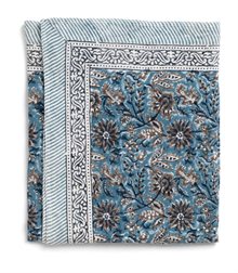Linen Tablecloth - Indian Summer - Blue 
