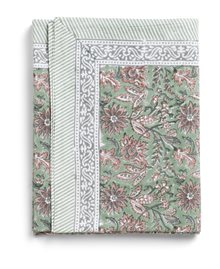 Tablecloth - Indian Summer - Green/Rose 