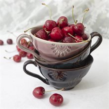 Cup with handle, lavender