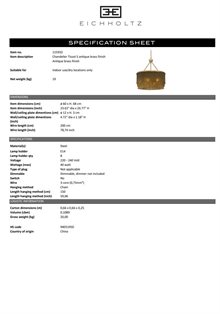 CHANDELIER TISSOT S