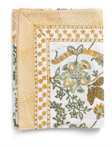 Tablecloth - Floral - Ochre