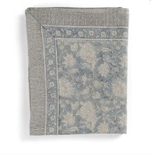 Linen Tablecloth - Indian Rose - Dusty Blue