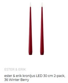 Ester & Erik kronljus LED 2-pack