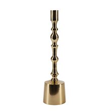 Candle holder shiny brass H36
