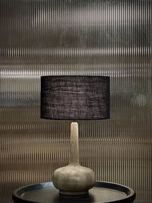 MIRA table lamp, natural with black jute shade