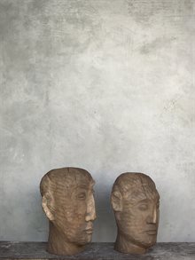 WAYAN, carved wooden head