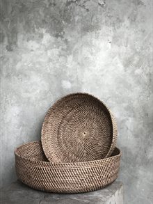 ALANG, round rattan bowls