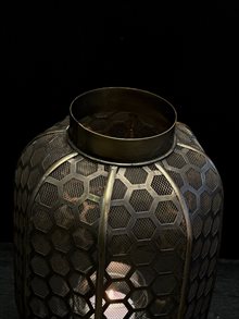 JING lantern, antique brass - gold