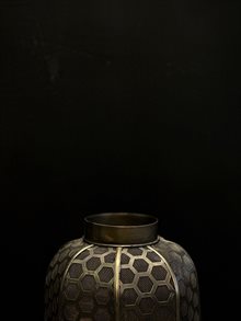 JING lantern, antique brass - gold