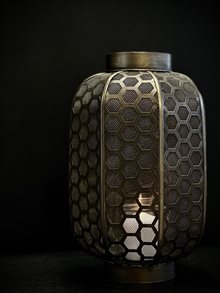 JING lantern, antique brass - gold