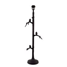 LAMP, TALL W.BIRDS, MAT BLACK
