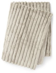 Stripy Blanket - Taupe