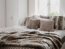 Stripy Cushion - Taupe
